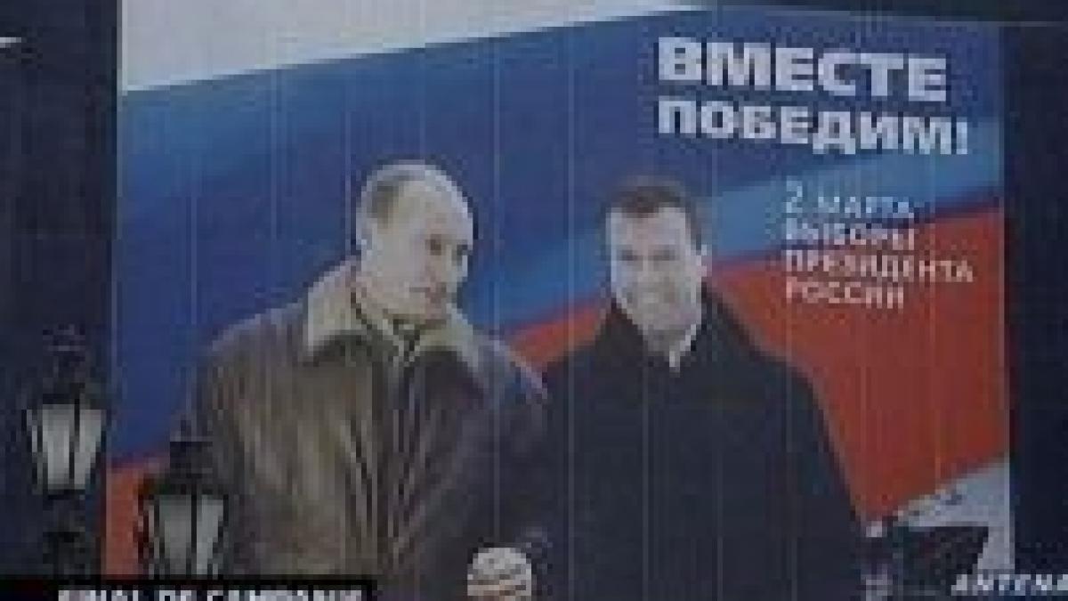 rusia medvedev si a facut campanie electorala o singura zi video