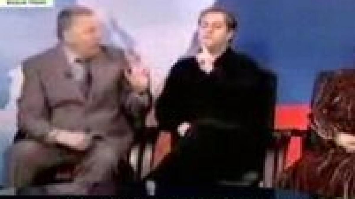 scandal la ultima dezbatere electorala din rusia video