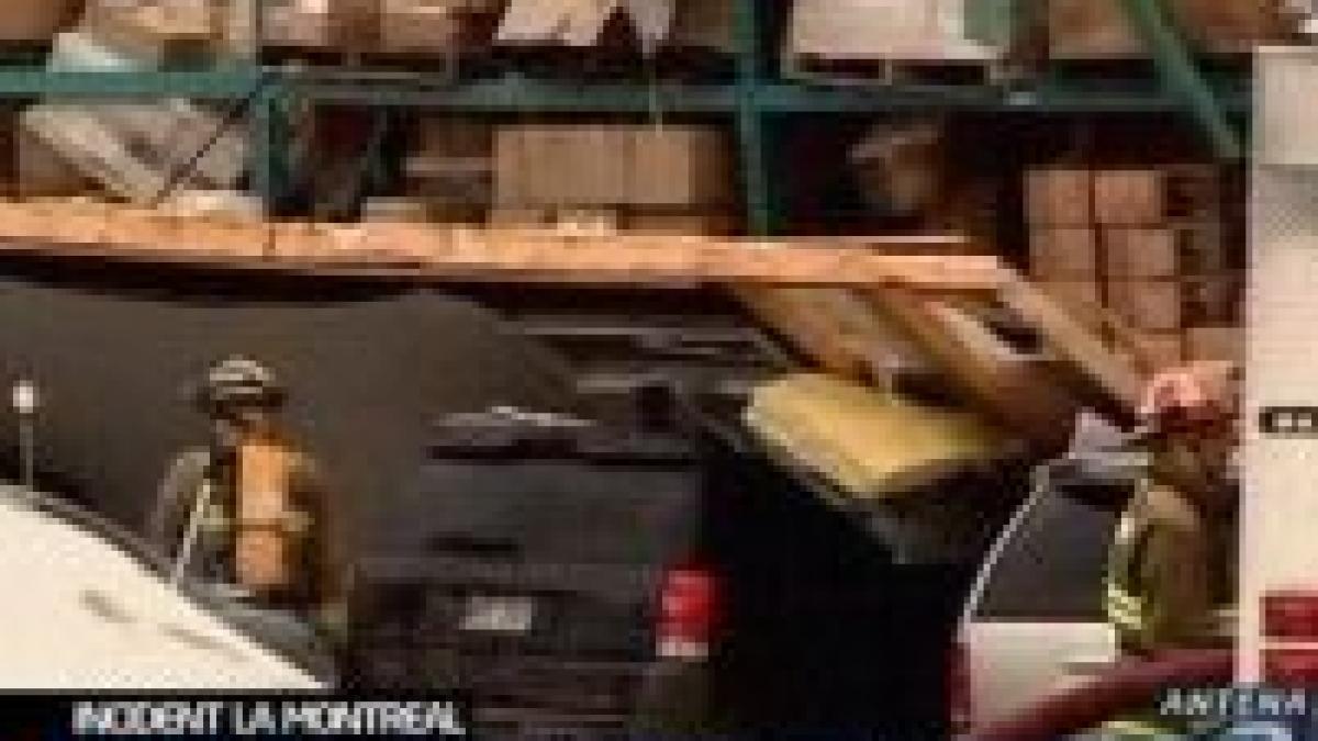 montreal grav accident la un depozit de alimente video