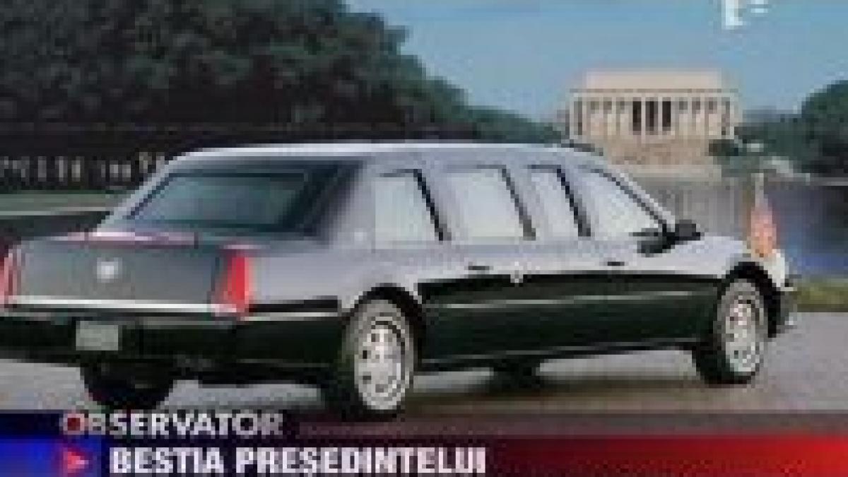 cadillac dts masina cu care se va plimba george w bush prin bucuresti video