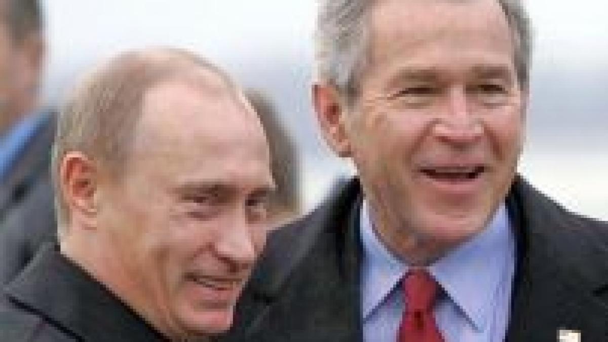 putin si bush vor discuta oportunitatea construirii unui pod intre rusia si sua