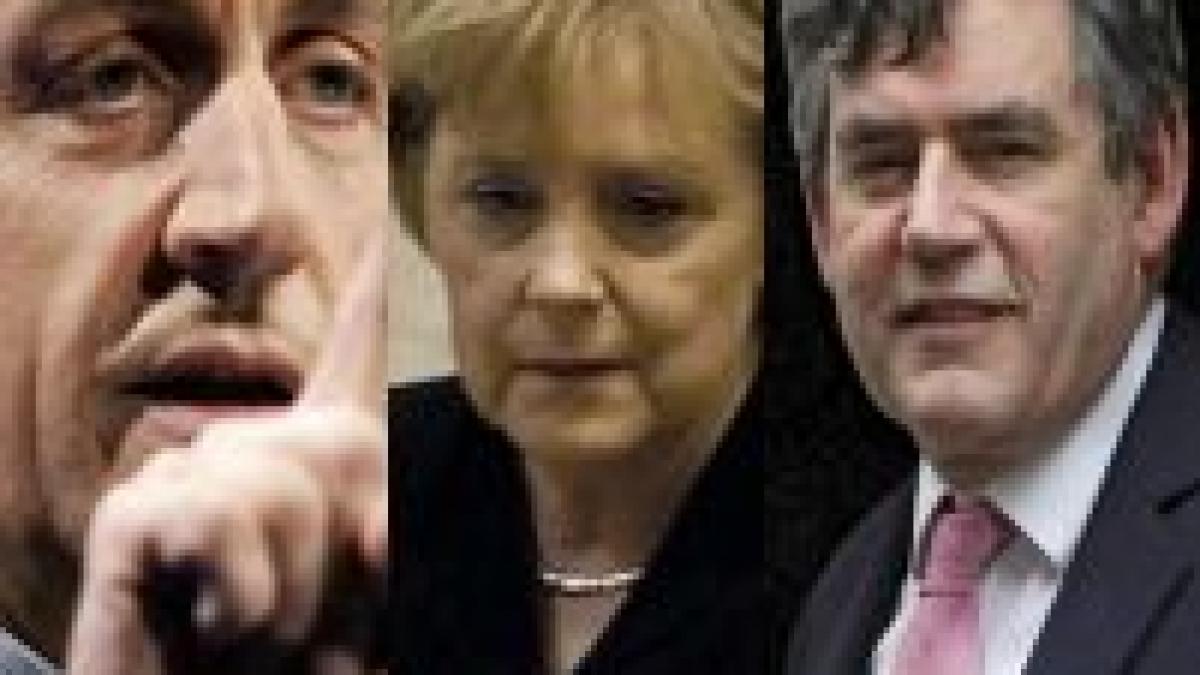 nicolas sarkozy angela merkel si gordon brown au ajuns la bucuresti