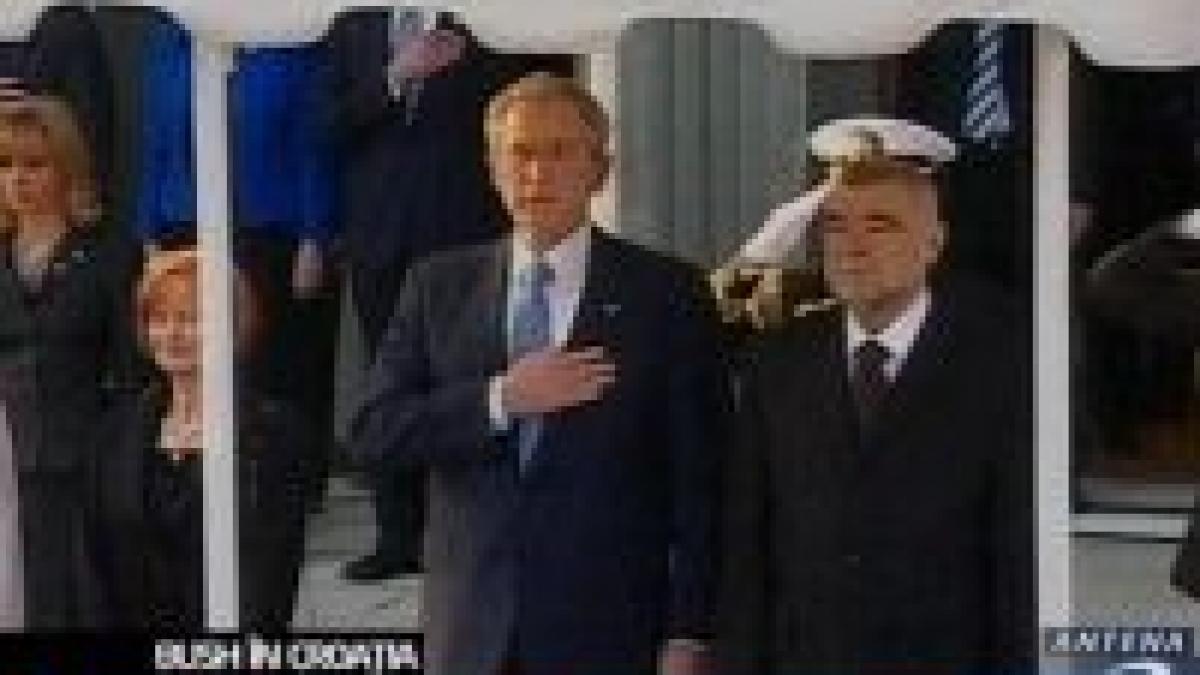 george bush a avut parte de o primire ca la carte in croatia