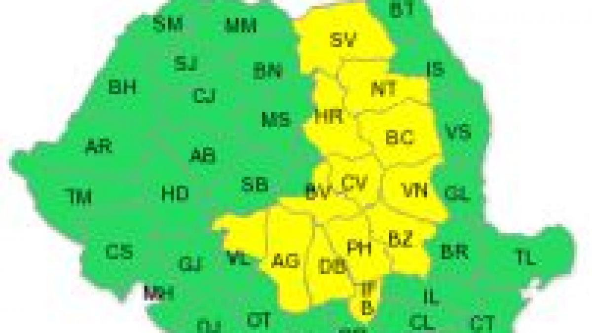 ploi abundente si risc de inundatii in sudul tarii