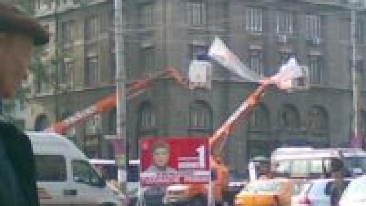 liberalii acuza firma care se ocupa de iluminatul public in bucuresti ca face campanie pentru pd l