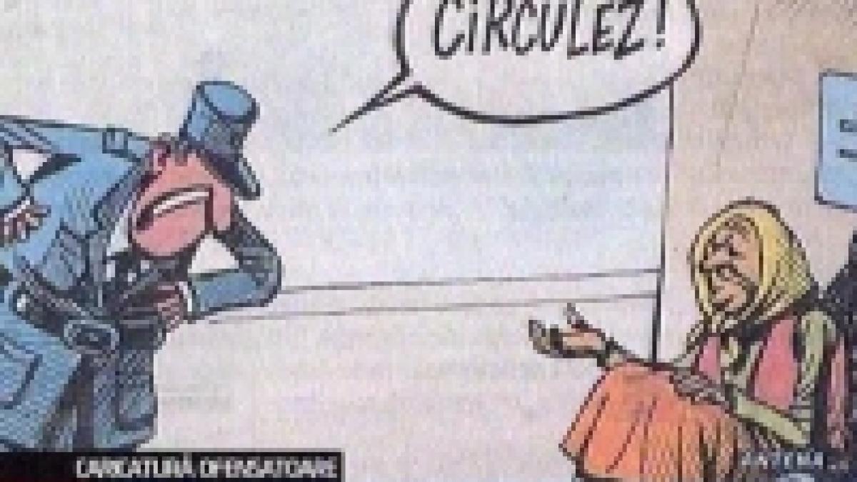 caricatura ofensatoare la adresa romanilor publicata de un cotidian elvetian