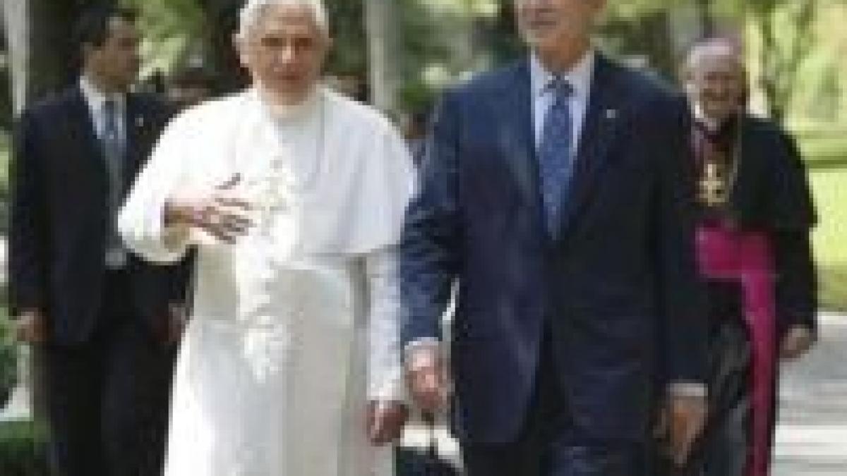 george bush s a intalnit la vatican cu papa benedict al xvi lea