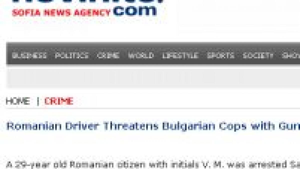 bulgaria un roman arestat dupa ce a amenintat cu arma un echipaj de politie