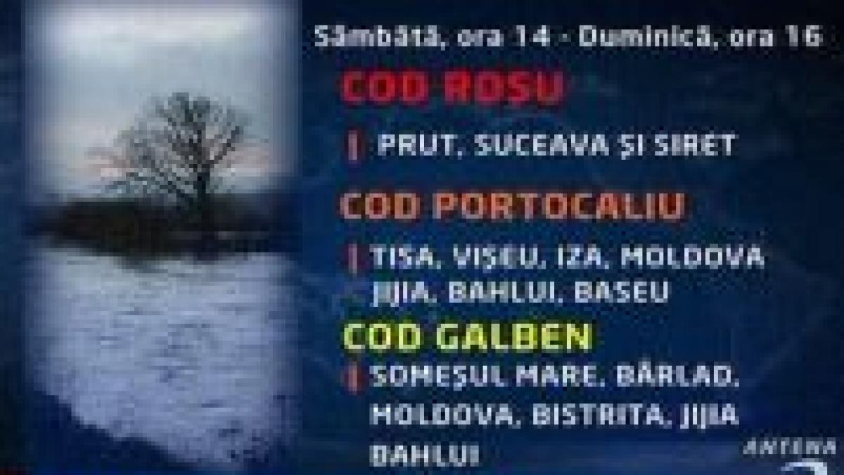 avertizare cod rosu prelungita pe siret si suceava si extinsa pentru raul prut