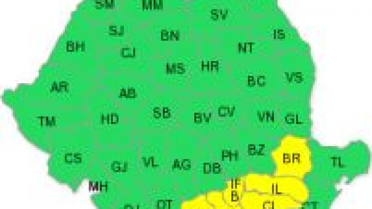 cod galben de canicula pentru capitala si alte sase judete