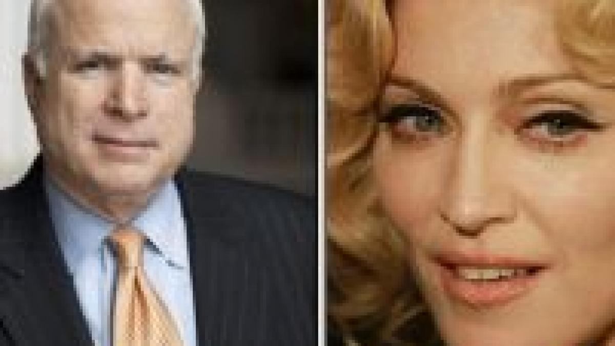 john mccain a criticat o pe madonna dupa ce artista l a asociat cu adolf hitler