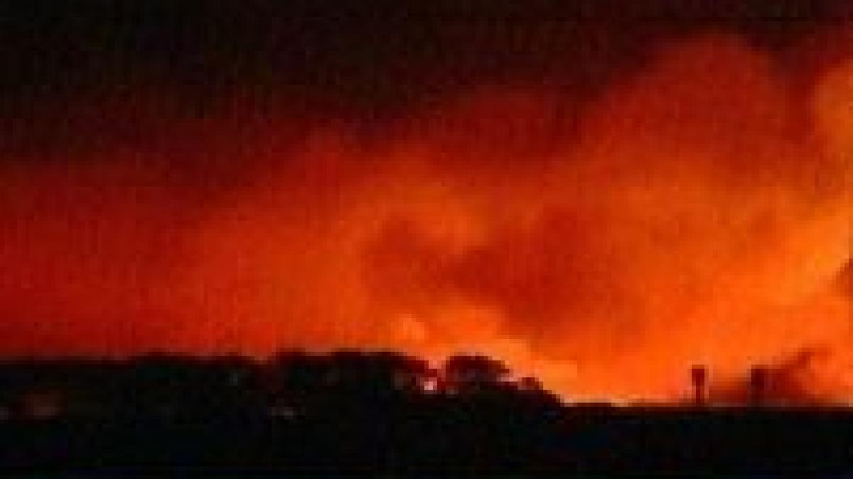 incendiu in ucraina 95 000 de tone de munitii in pericol de a sari in aer