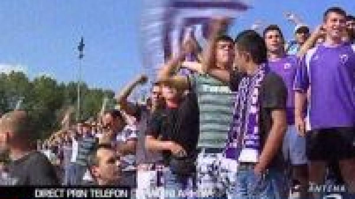proteste la timisoara ultimii suporteri ai echipei fc timisoara parasesc piata operei video