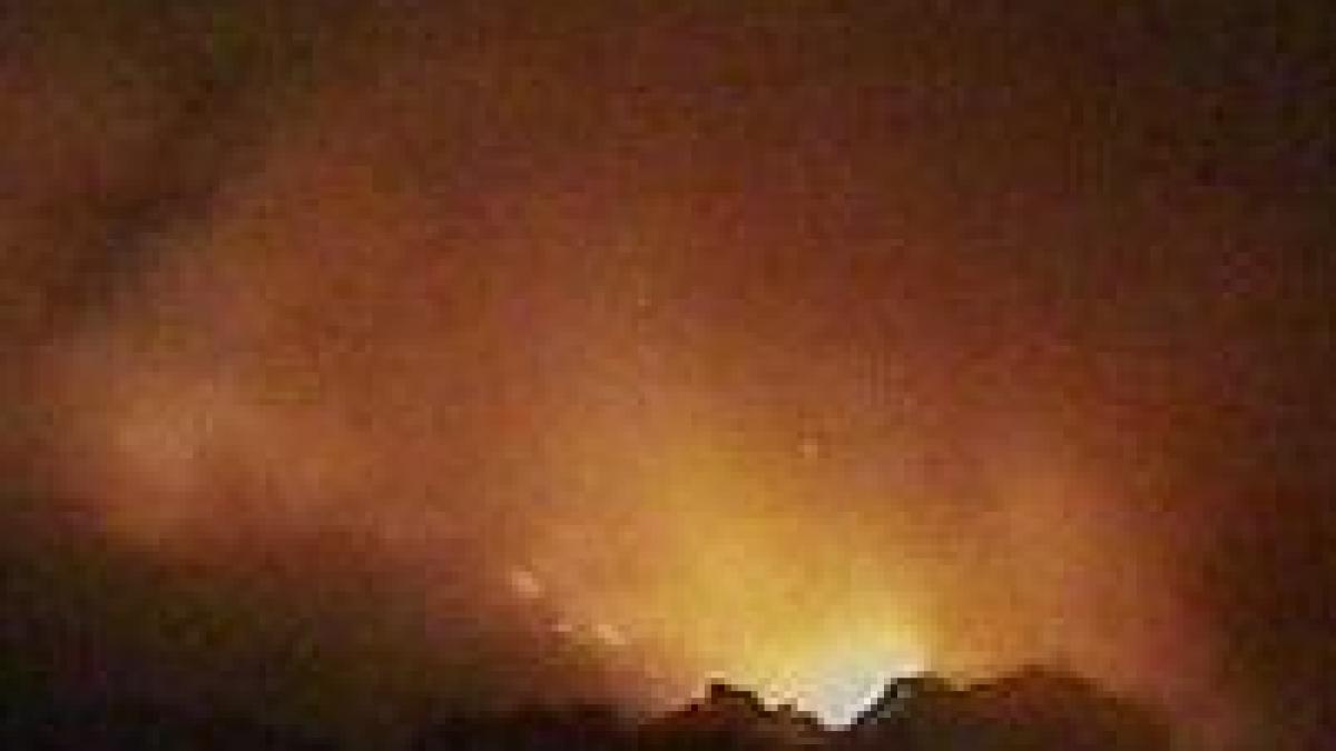 dealul de gunoi din resita a fost cuprins de un incendiu de proportii