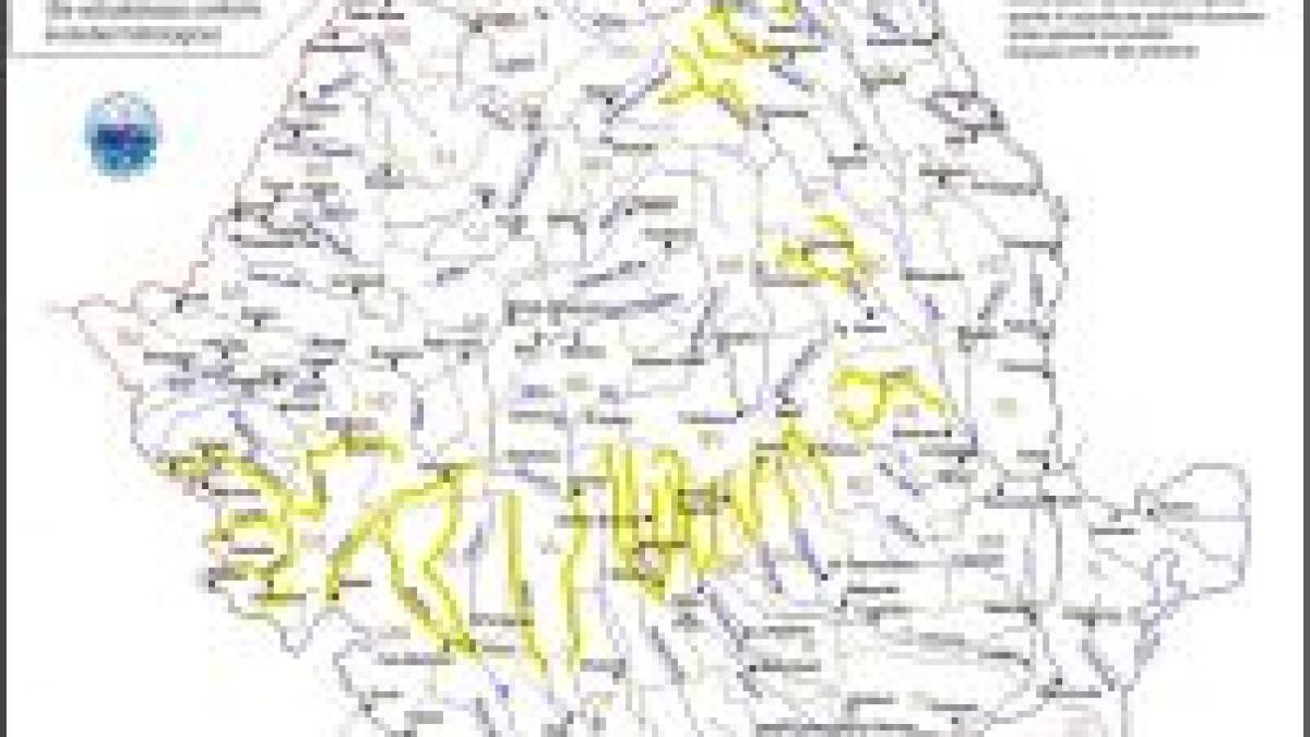 avertizare hidrologica cod galben pentru mai multe rauri din tara