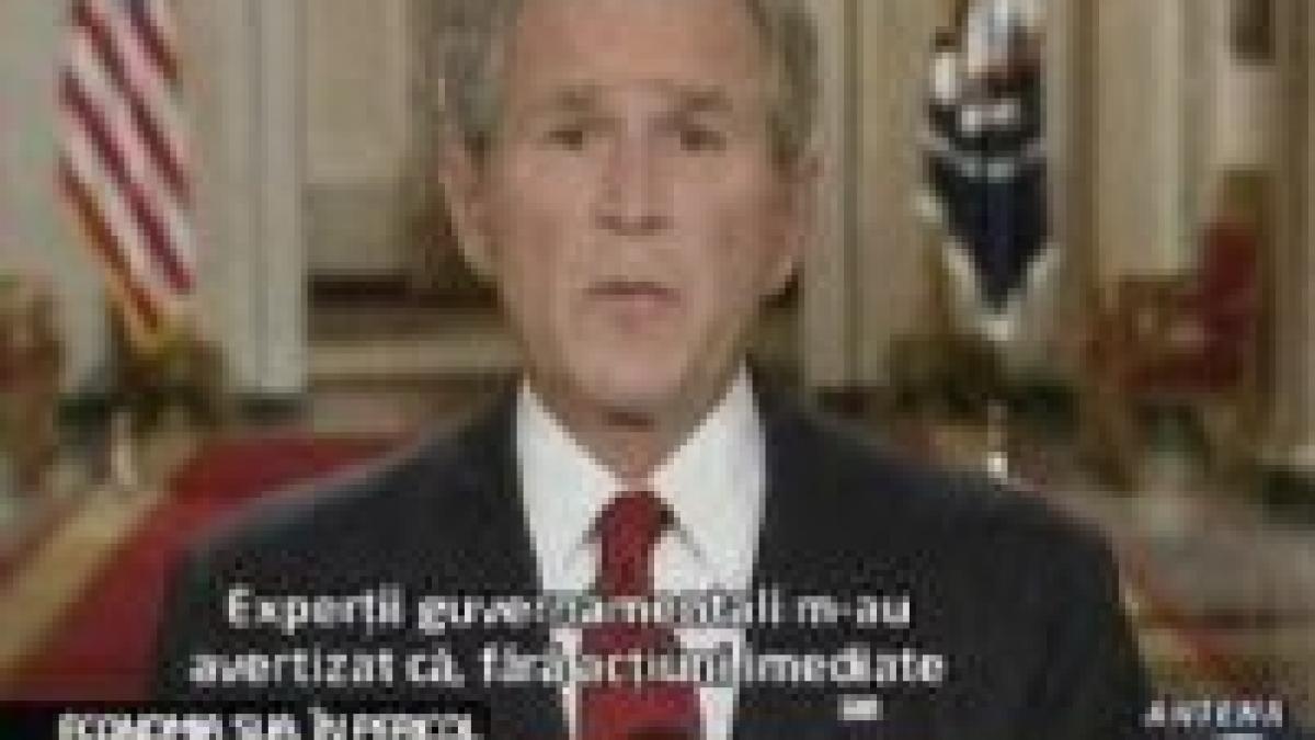 bush economia americana e in pericol fara masuri imediate intram in panica financiara