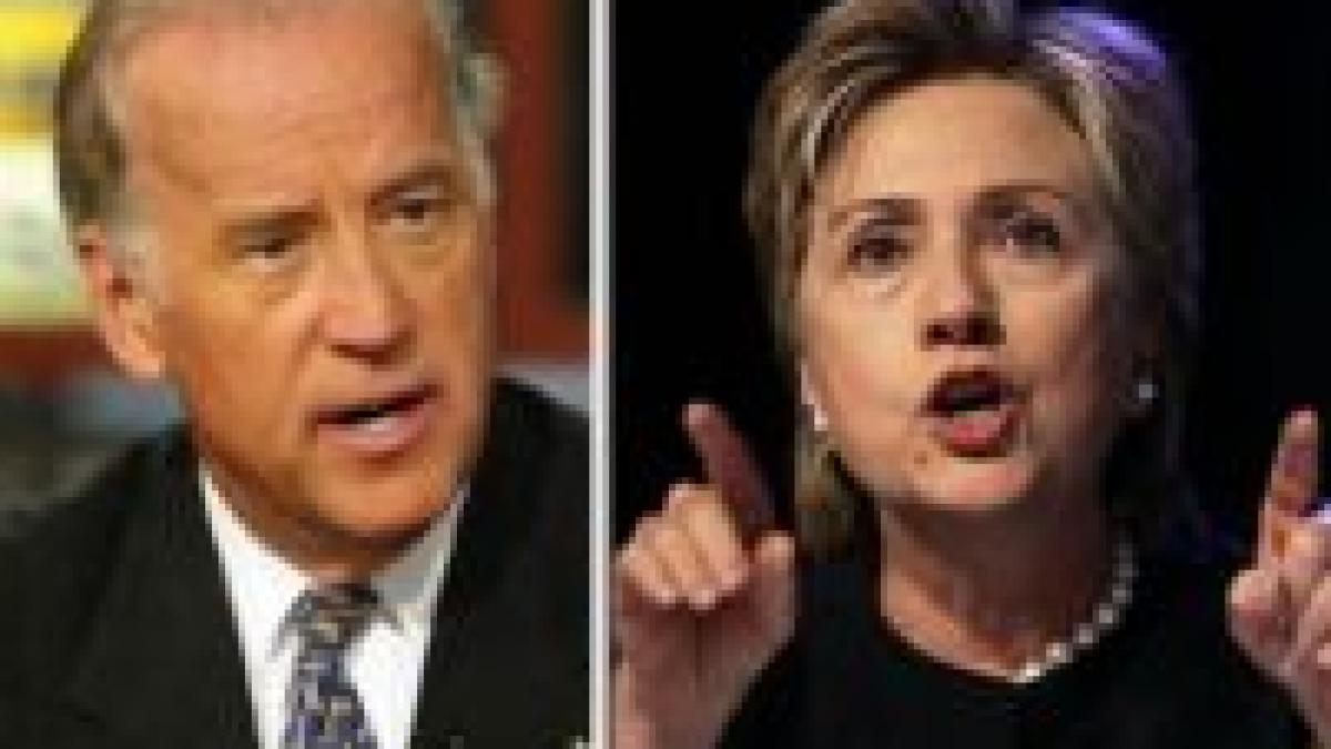 hillary clinton l ar putea inlocui pe joe biden in cursa pentru vicepresedintia sua