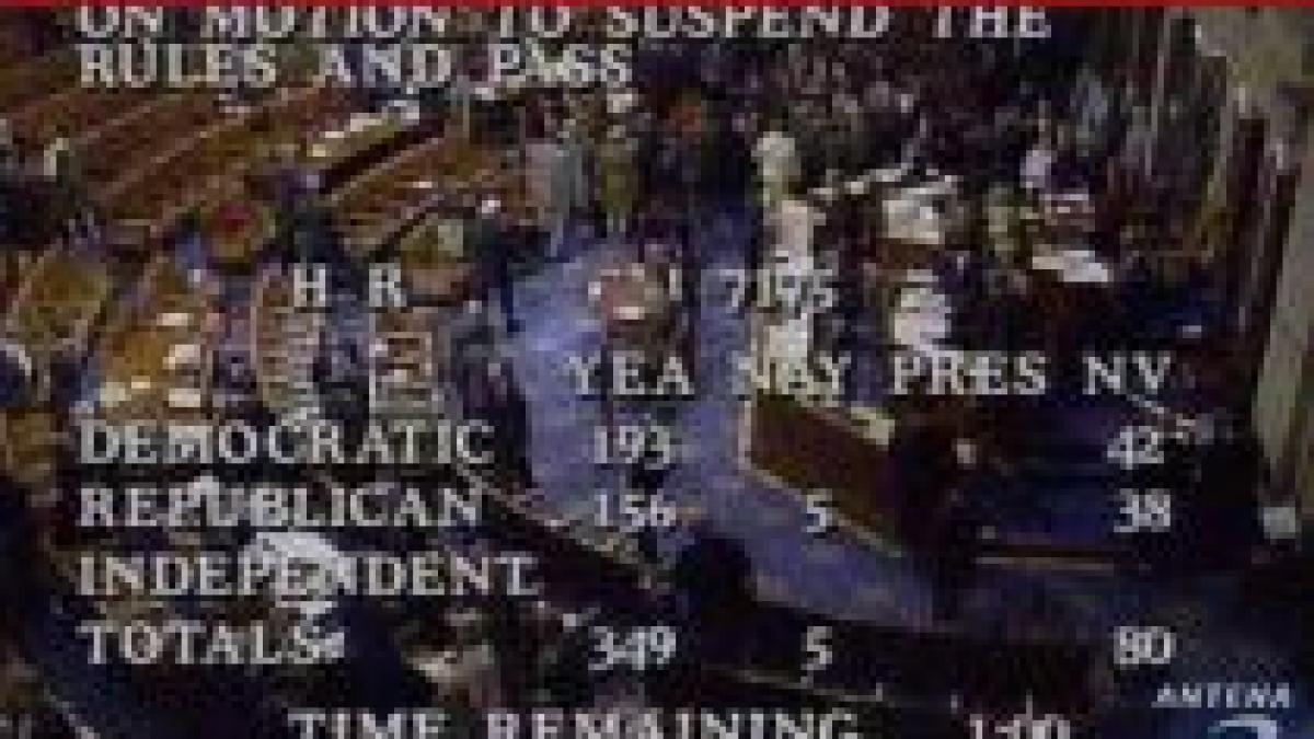 america in pragul unei calamitati economice planul lui bush respins de congres