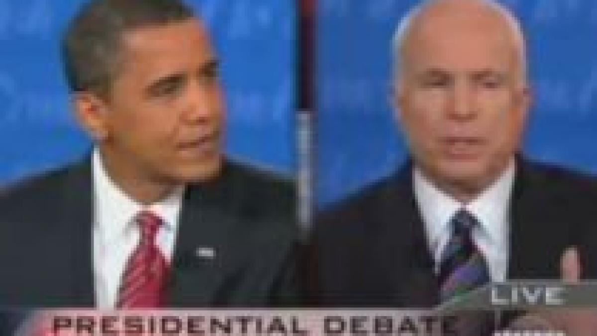 mccain si obama fata in fata la ultima dezbatere televizata din campania pentru casa alba