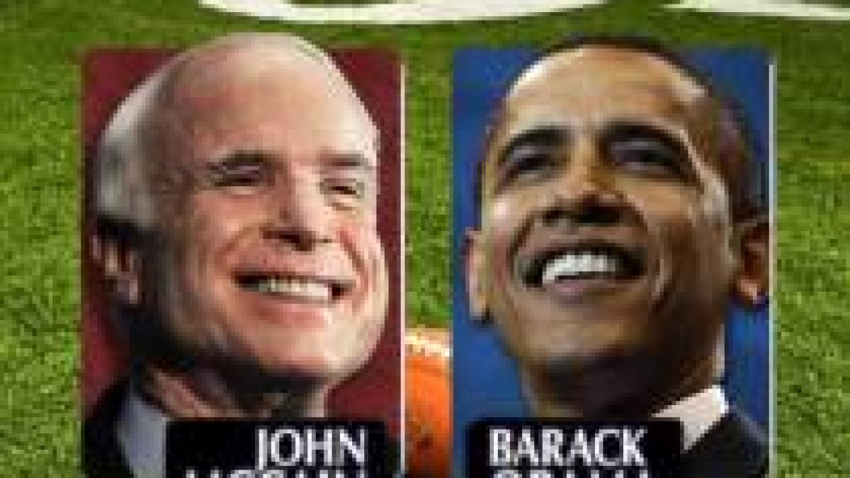 obama si mccain fata in fata la un meci de fotbal american