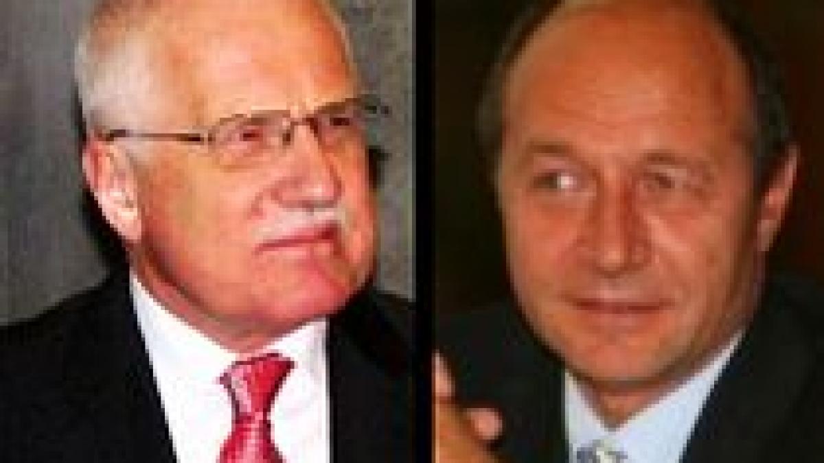 traian basescu se intalneste la cotroceni cu omologul sau ceh vaclav klaus