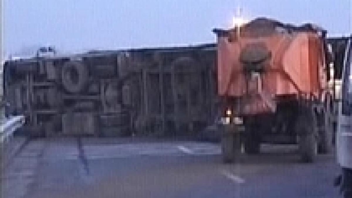 accident in lant pe drumul european 85 in judetul vrancea