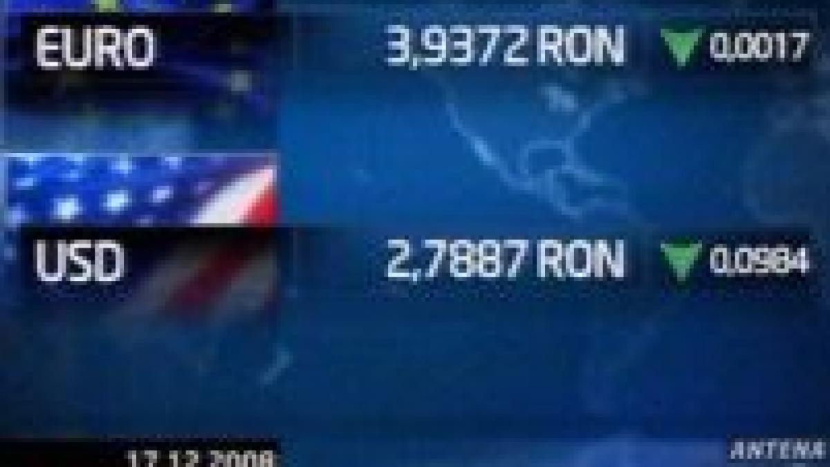 leul in usoara apreciere moneda europeana cotata la 3 9372