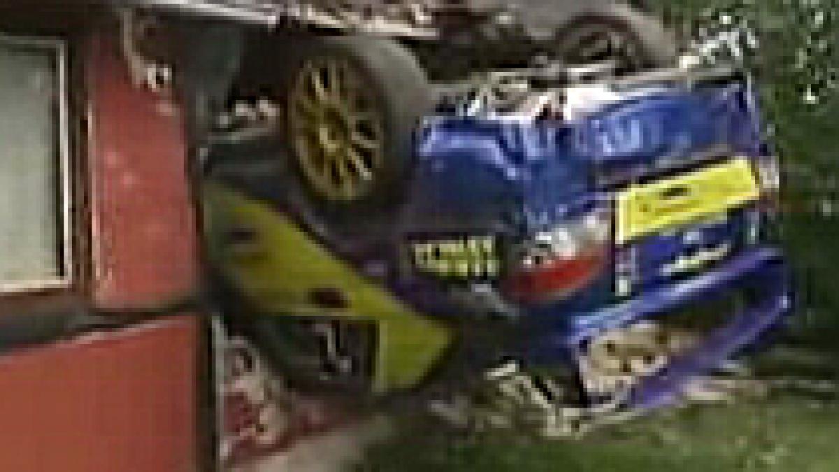 in pat cu masina de raliu cel mai bizar accident al anului in sportul pe patru roti in danemarca