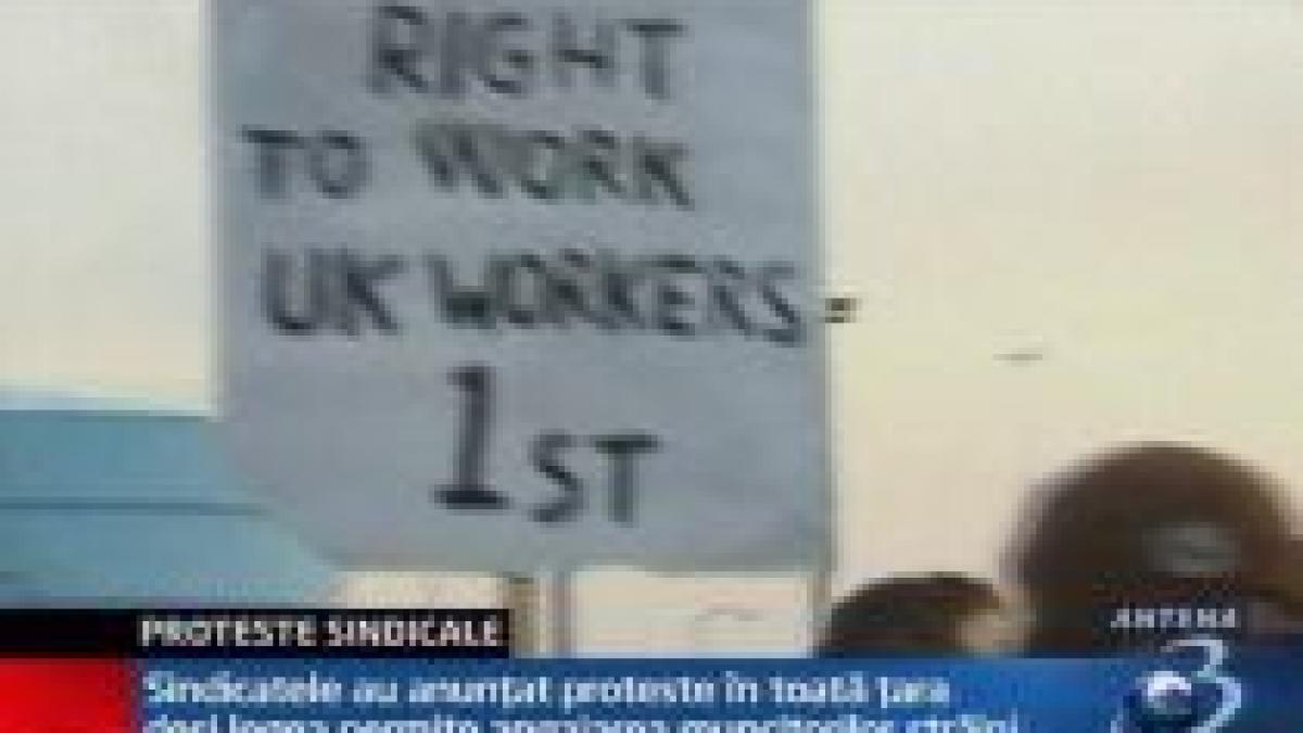 proteste in scotia si tara galilor impotriva muncitorilor italieni si portughezi