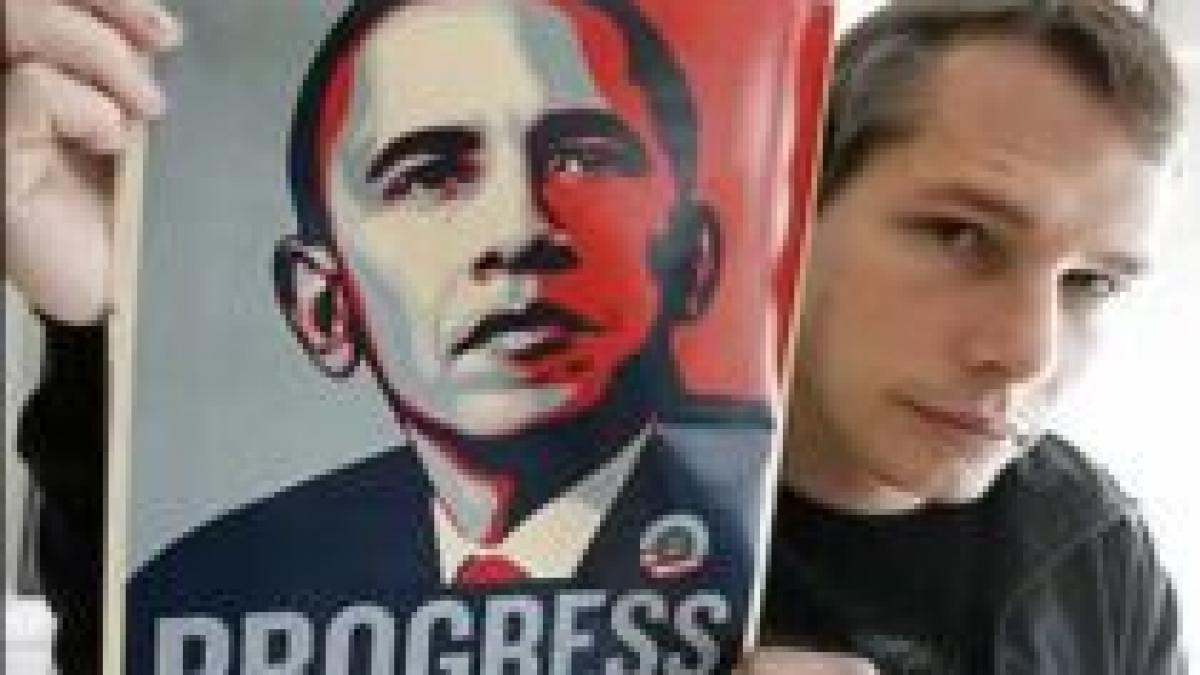 creatorul posterului simbol al campaniei lui obama arestat pentru inscriptionarea de graffiti