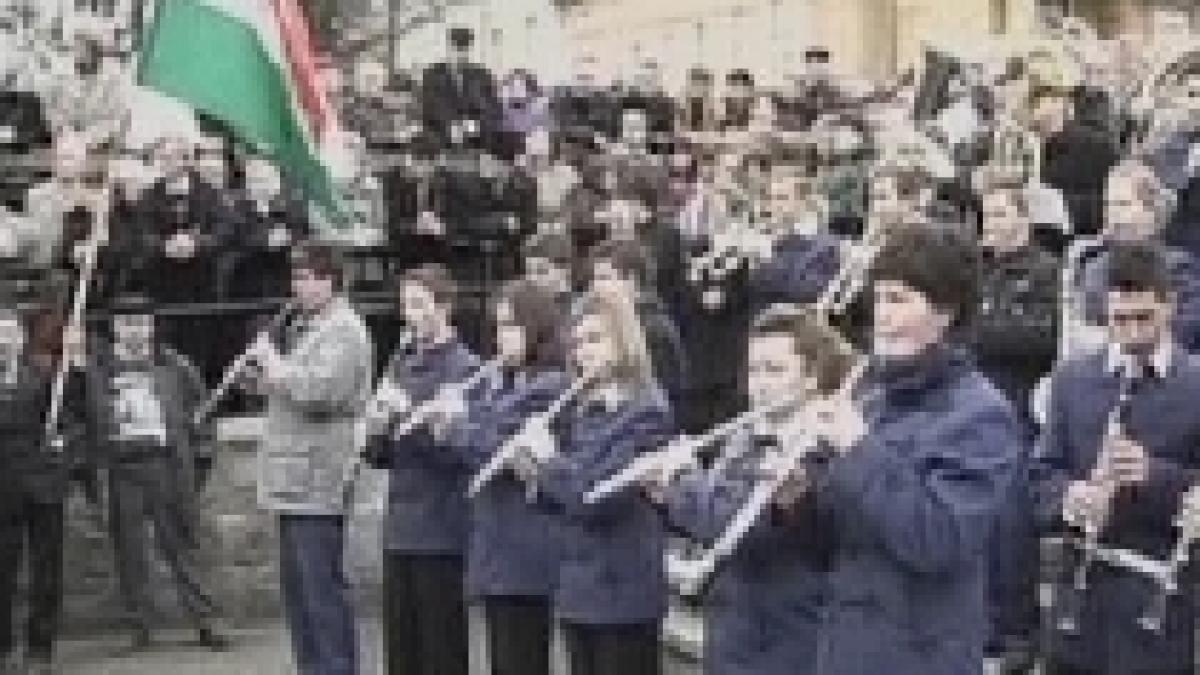 sf georghe etnicii maghiari au manifestat pentru autonomia tinutului secuiesc