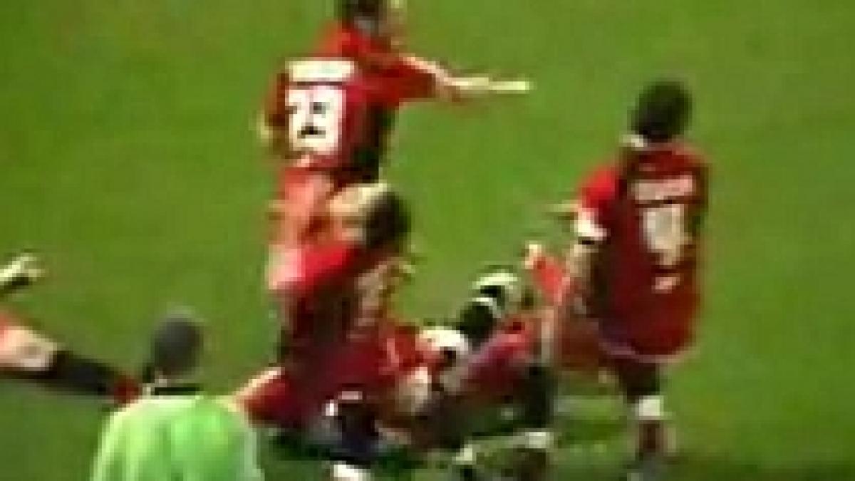 marcarea unui gol prilej de bataie in anglia video