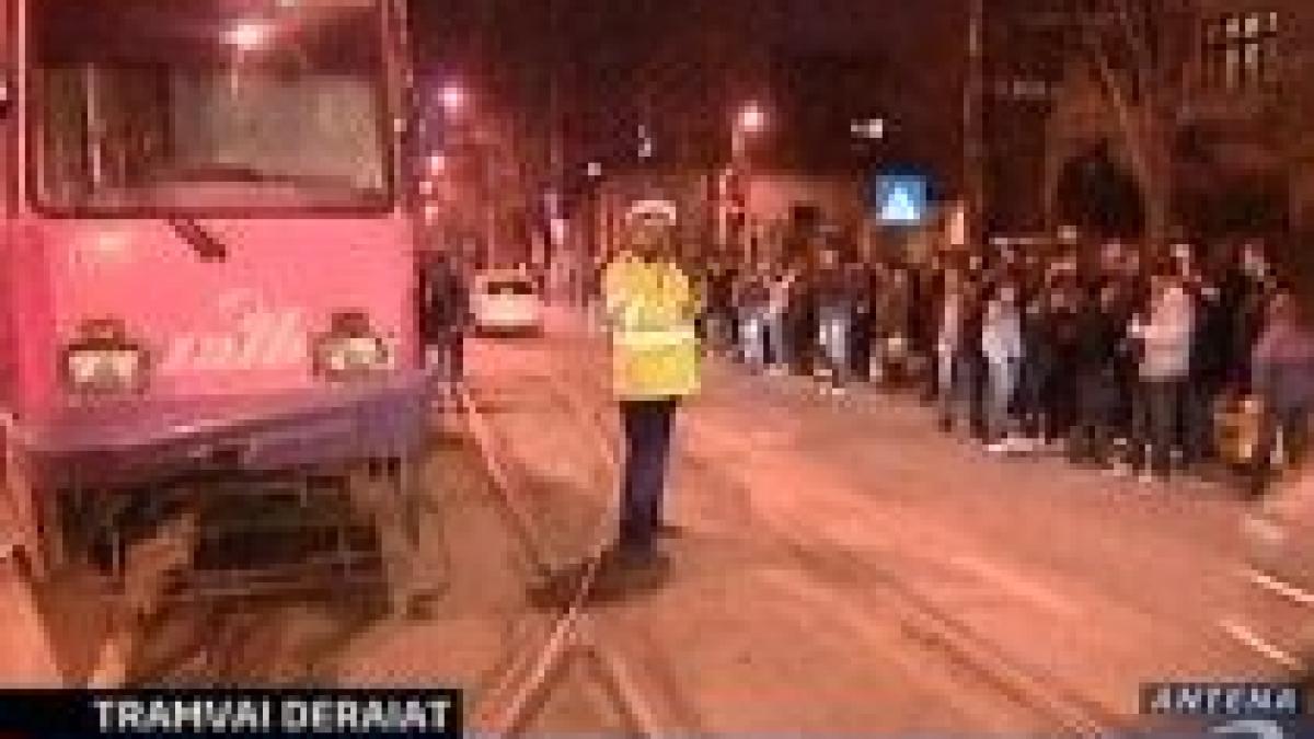 un tramvai a deraiat in zona regina maria in bucuresti