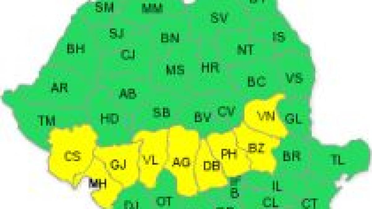 anm cod galben de ploi pentru noua judete vedeti prognoza meteo pentru urmatoarele doua zile