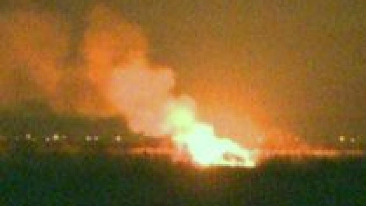 bacau incendiu puternic izbucnit in rezervatia galbeni video