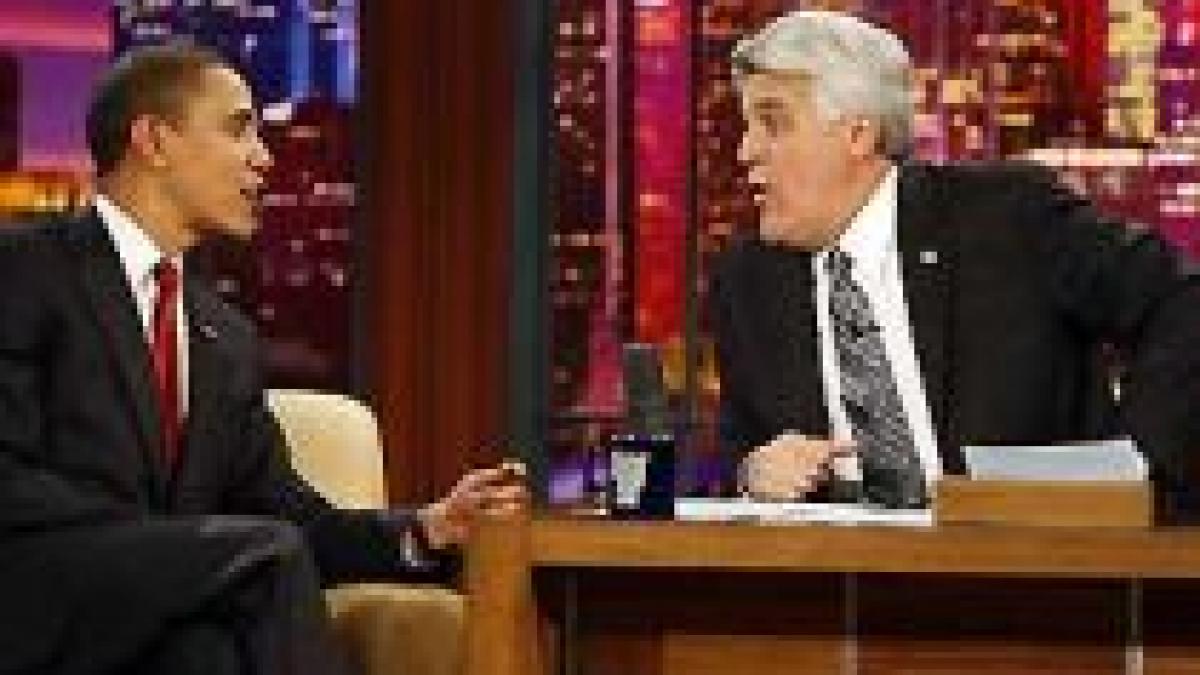 obama la jay leno despre cainele prezidential si criza economica exclusiv la antena 3 video