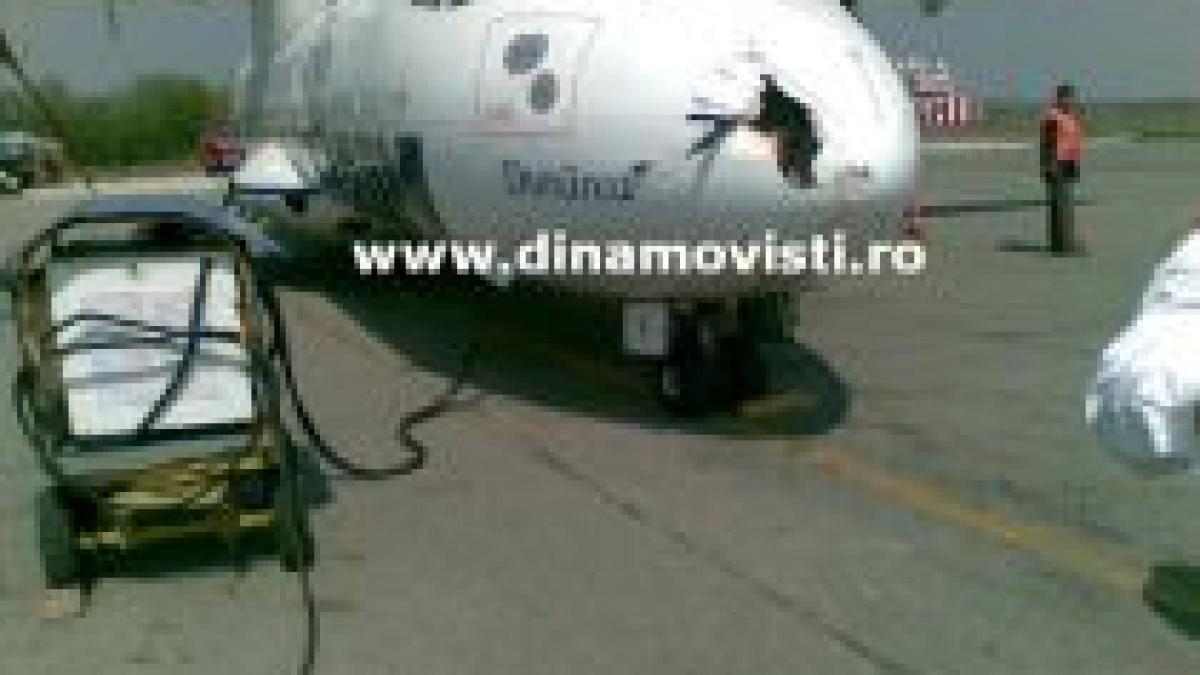 avionul care transporta echipa dinamo a lovit o barza foto