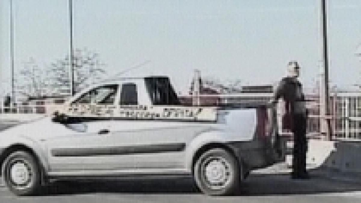 centura brasovului blocata o ora pentru ca proprietarul pamantului si a delimitat terenul