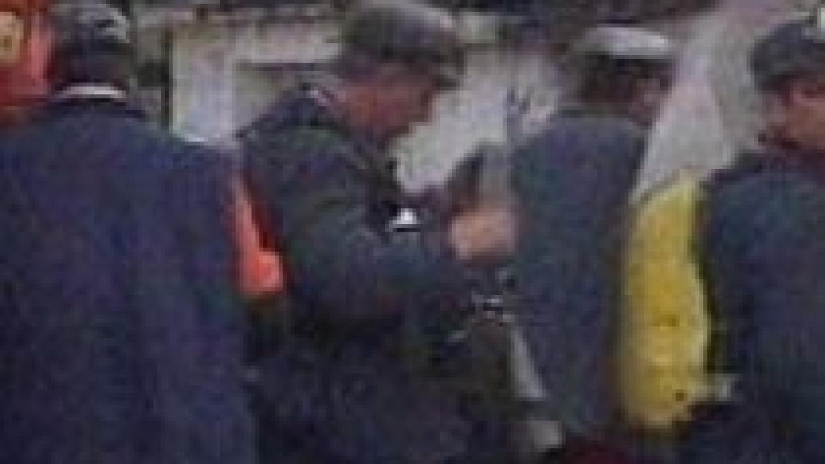 protest spontan al minerilor de la zegujani fata de posibilitatea inchiderii minei