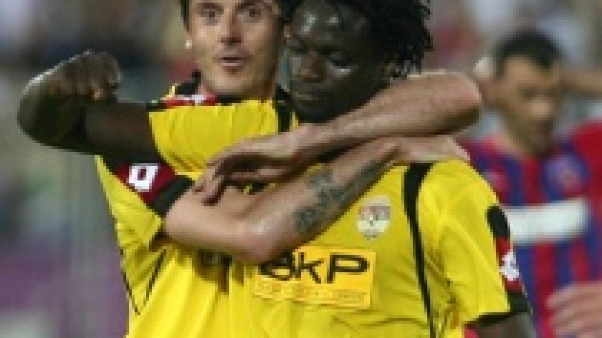 fc timisoara steaua 1 0 ros albastrii se indeparteaza de europa league video