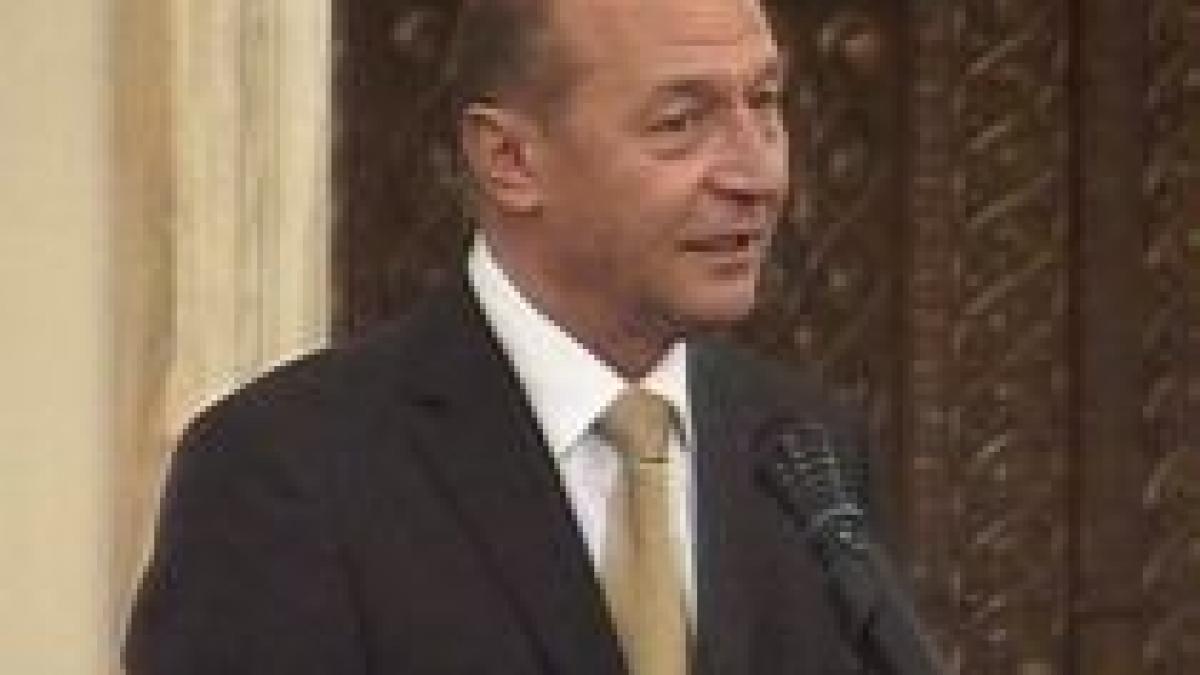 Traian Băsescu: Boala majoră a socieţăţii româneşti, felul defectuos în care funcţionează justiţia