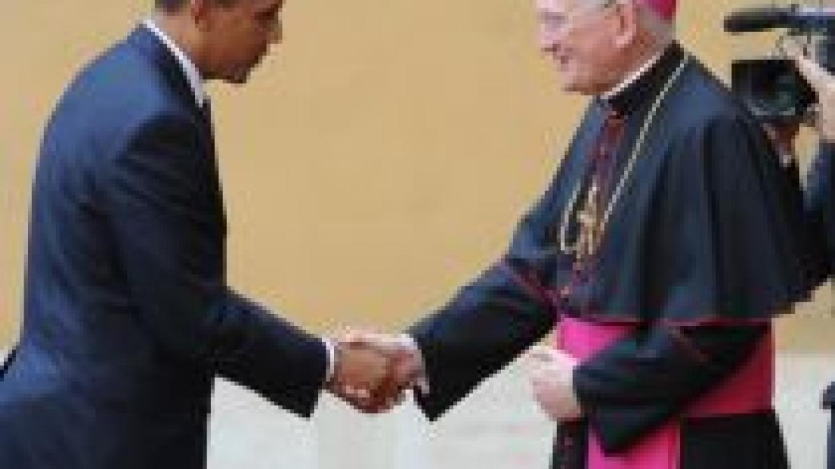 barack obama s a intalnit pentru prima data cu papa benedict al xvi lea
