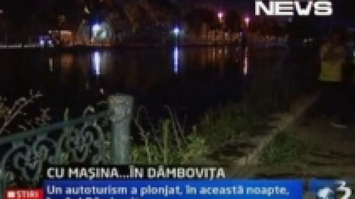 masina la apa un autoturism a aterizat in dambovita video