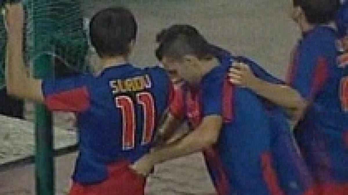 steaua fc ujpest 2 0 ros albastrii castiga la debutul in europa league video