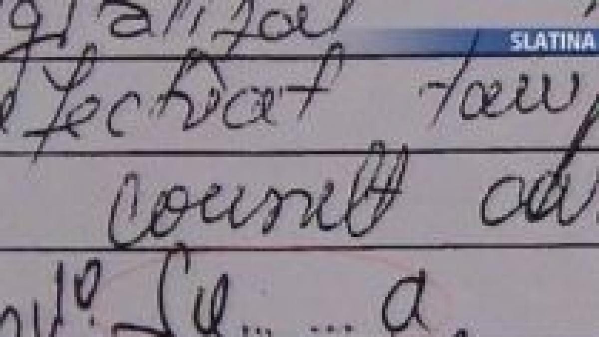 su a mesaj scris de doctorii spitalului din slatina pe fisa de consultatii a unui pacient
