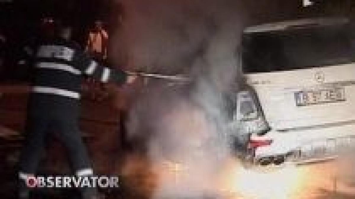 masina de 60 000 de euro incendiata la brasov video