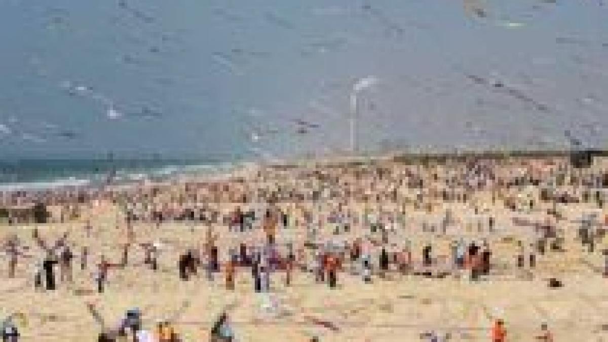 copiii din gaza au inaltat sute de zmeie ca simbol al pacii si libertatii