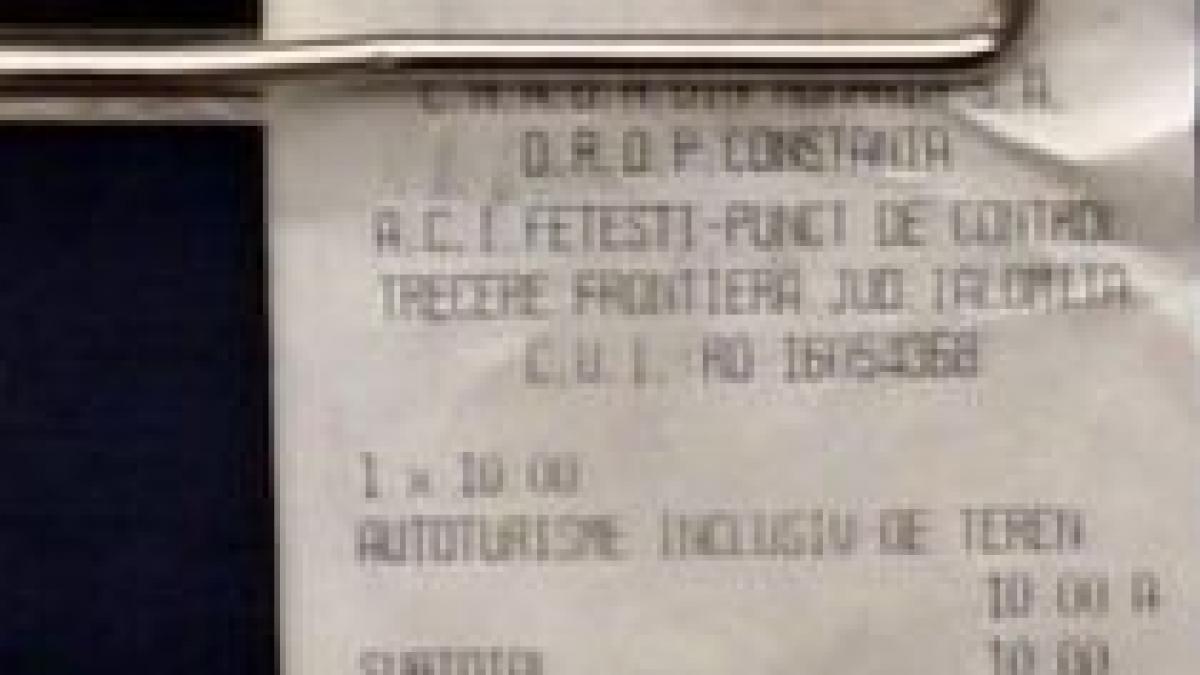 taxa de pod de la cernavoda figureaza ca taxa de frontiera pe bonurile fiscale