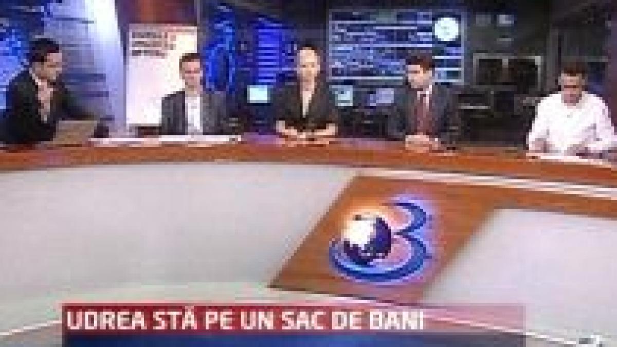 sinteza zilei udrea sta pe un sac de bani intra romania in faliment