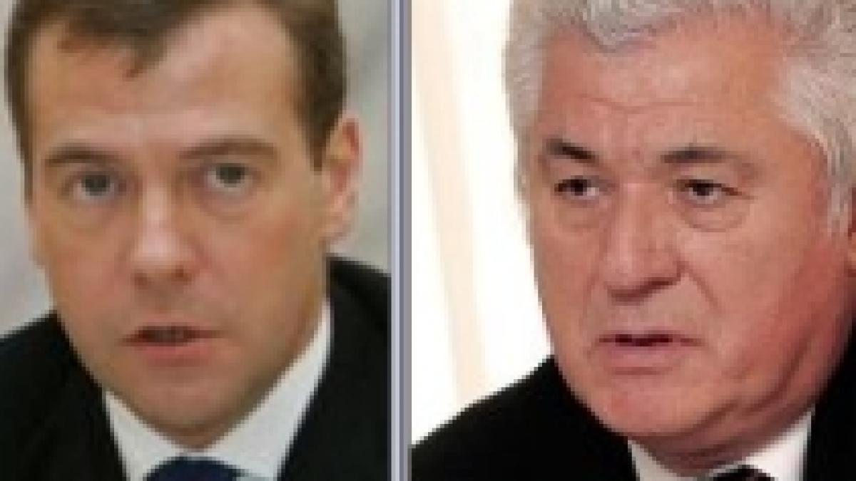 intalnire intre dmitri medvedev si vladimir voronin problemele regionale printre temele abordate